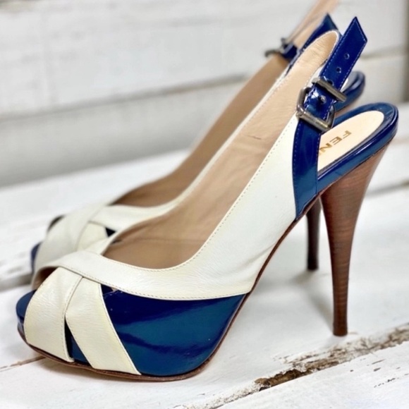 Fendi Spuntata Ultra High Peep Toe Pump Open Toe - Picture 4 of 7